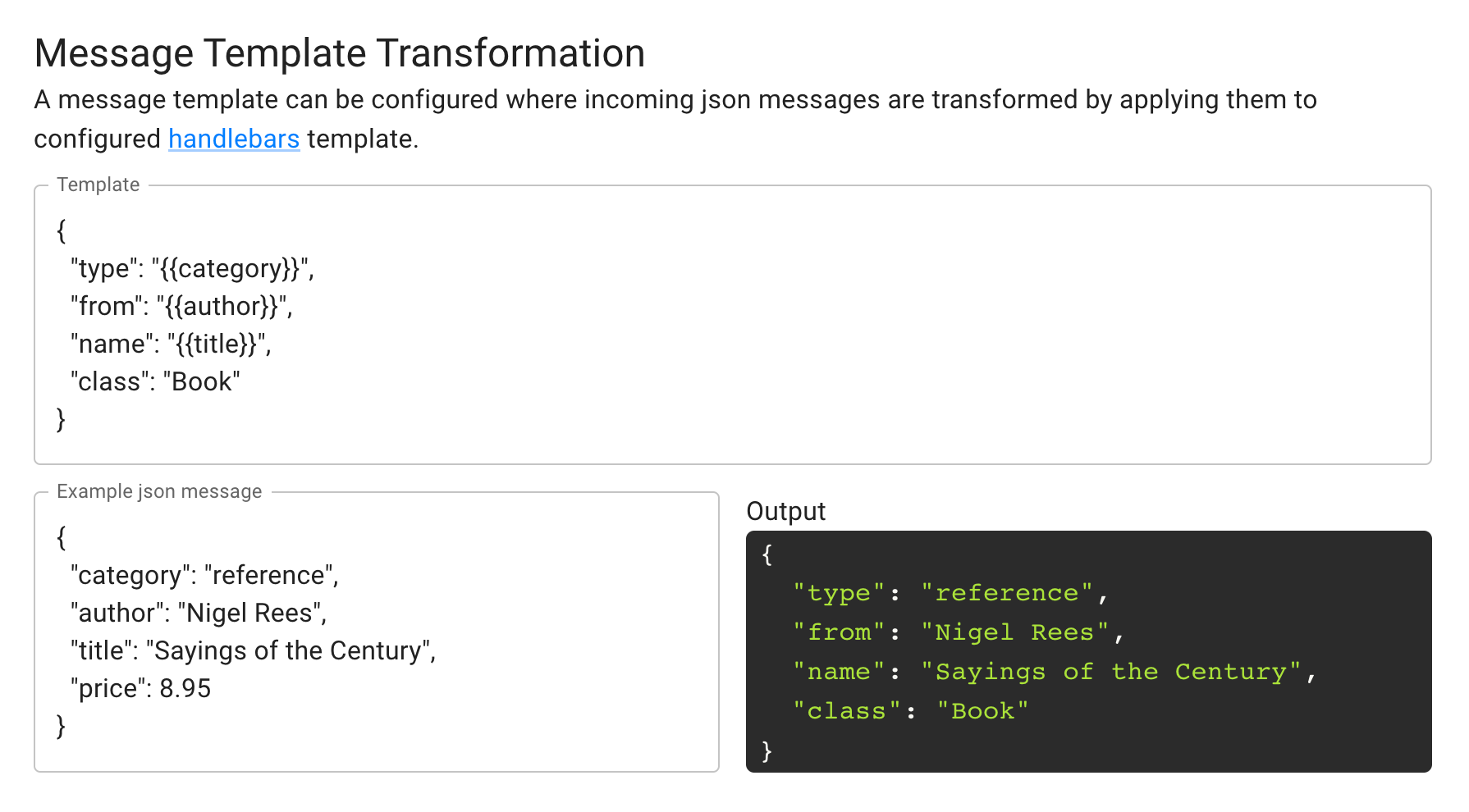 Transforming webhook messages with no code